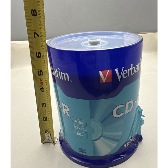 Verbatim CD-R 700MB 80Min 52X Speed Recordable Compact Disc 100 Pack *READ... - Picture 12 of 13